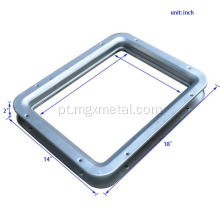 Painéis de visão quadrada de aço suave para portas de fogo